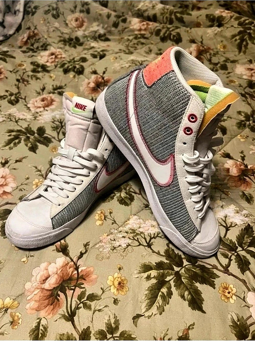 Nike Blazer Mid '77 Recycled Jersey Pack High-Top Sneakers White & Gray